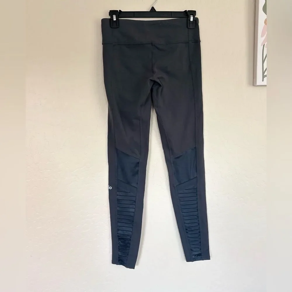 ALO Yoga Charcoal Grey High Waisted Compression Moto Leggings Small